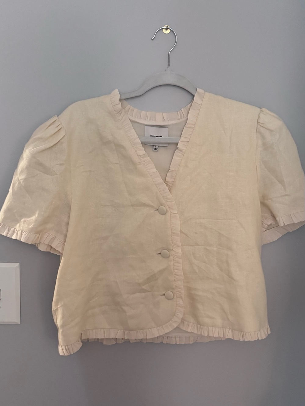 Reformation NWOT Bess Linen Top